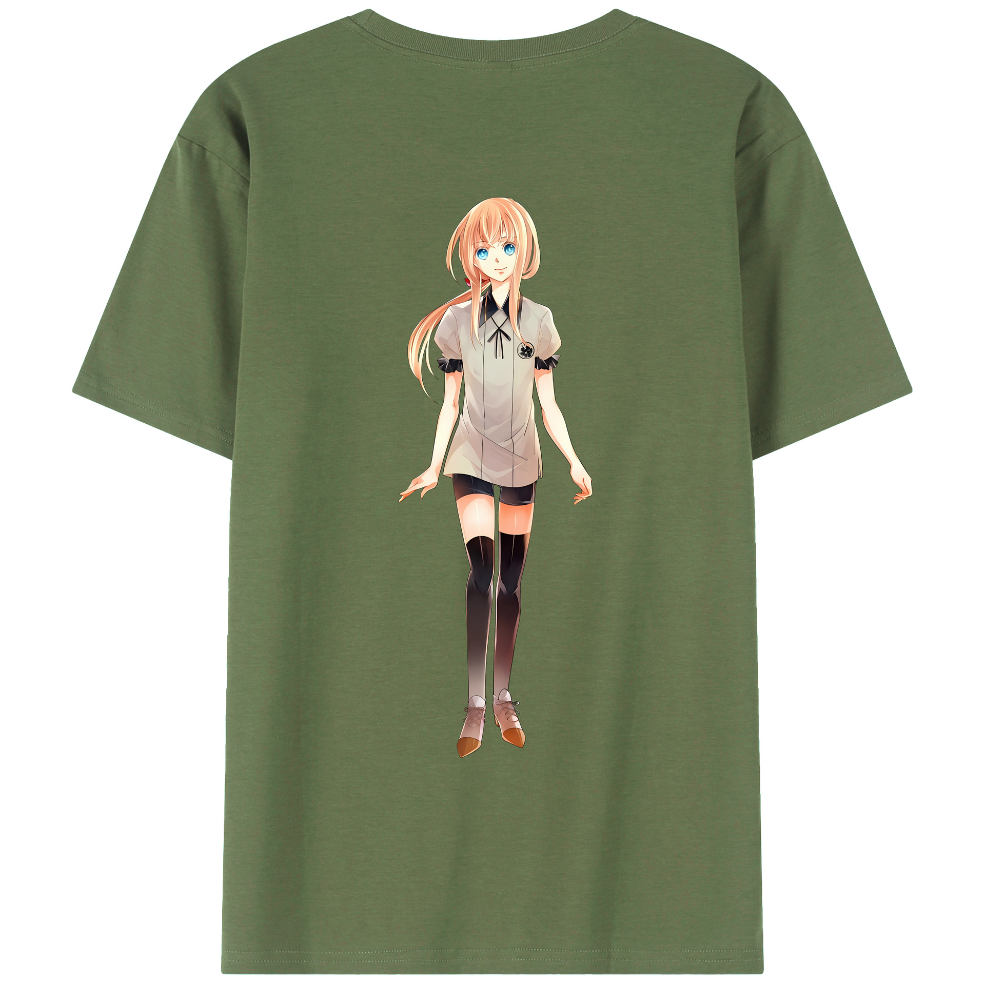 （画像用） 刀剣乱舞 Touken Ranbu 綿100％ メンズ半袖Tシャツ（バックプリント） 通気性
